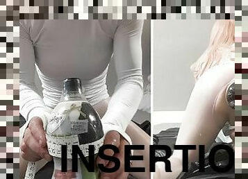 sticla, extrem, imens-huge, anal, jucarie, ciorapi, inseminare