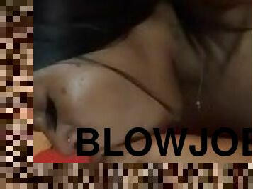 Sloppy blowjob for big black dick