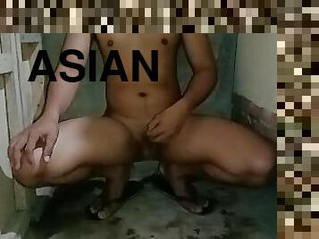 asiatisk, masturbation, amatör, mogen, avrunkning, ensam, verklighet