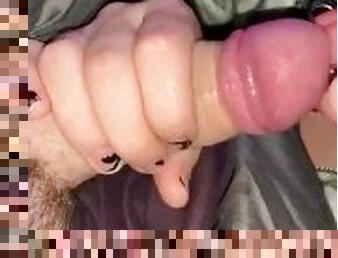 pappa, blowjob, cumshot, stor-pikk, homofil, blond, piercet, søt, petite, kjæreste