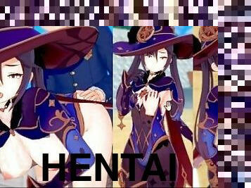 ????????????? ??3DCG???????[Hentai Game Koikatsu! Genshin Mona (Anime 3DCG Video)]