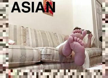 asiatisk, amatör, brudar, milf, mamma, japansk, fötter, pov, mor, fetisch