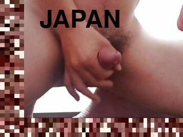 asiatique, poilue, masturbation, amateur, mature, ejaculation-sur-le-corps, gay, japonais, branlette, solo