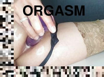 cul, orgasme, chatte-pussy, giclée, amateur, anal, ejaculation-sur-le-corps, jouet, maison, maman