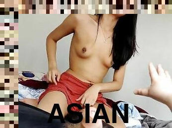 asiatisk, masturbation, bröstvårtor, anal, lesbisk, avrunkning, par, fingerknull, kåt, piercad