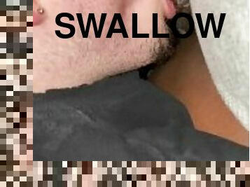 Punk Rocker swallows a load