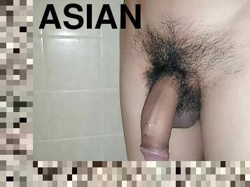 asiatisk, bad, amatör, gay, dusch, ensam, twink