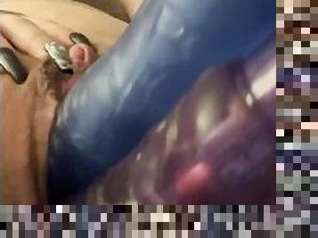 masturbation, fitta-pussy, amatör, tonåring, leksak, dubbel, pov, tight, dildo, fetisch