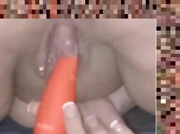 Cute teen vibrating tight wet pussy and clit until she shakes with orgasms!