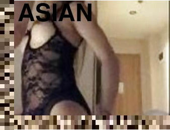 asiatisk, anal, teenager, ladyboy, tøs, ridning, oral, luder, fleksibel