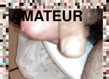 masturbation, amatör, cumshot, gigantisk-kuk, juckande, ensam, kuk