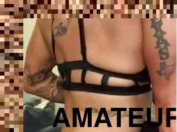 amateur, fetichista, a-solas, musculada, tatuaje, tetitas