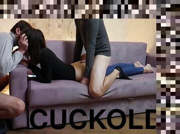 My Cuckold Has Me Together With A Lover! Cum Eating