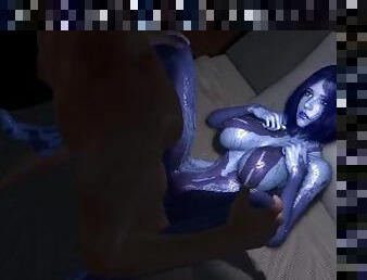 Sex with Cortana on the Bed  Halo 3D Porn Parody