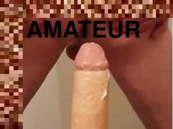 amatör, anal, leksak, dildo, massiv, ensam, hora-whore