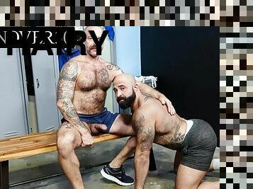 Hairy Bears Reunite At The Gym With A Tasty Blowjob