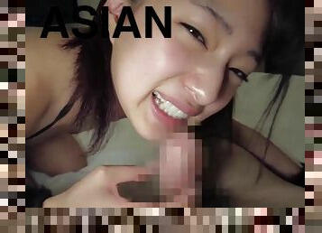 asia, di-tempat-terbuka, mainan, jepang, handjob-seks-dengan-tangan-wanita-pada-penis-laki-laki, deepthroat-penis-masuk-ke-tenggorokan, sudut-pandang, berambut-cokelat