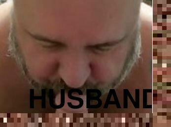 Sucking husband and taking the load