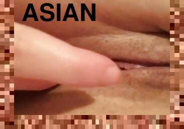 asiatisk, røv, onani, orgasme, fisse-pussy, sprøjte, massage, snæver, røv-butt, våd