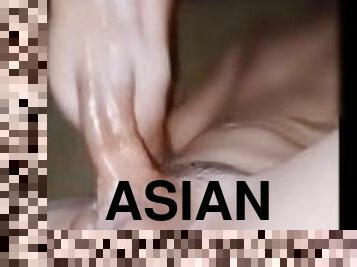 asiatisk, gigantisk-kuk, gay, avrunkning, ensam, kuk