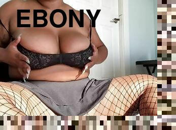 Bbw Ebony in Fishnet 