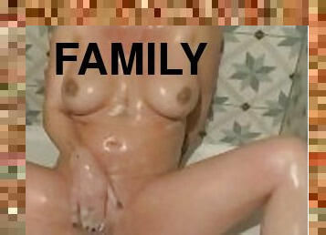 masturbación, amateur, madurita-caliente, cámara, voyeur, facial, familia
