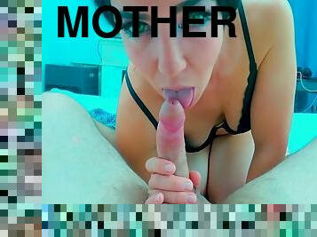 amatør, blowjob, milf, svelging, pov, cum, mor, spansk, brunette