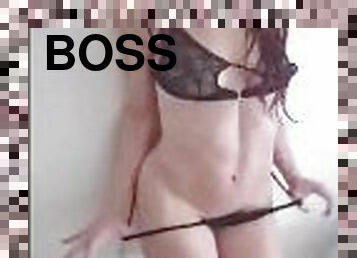 I did this striptease to my boss at his office after work... after that he fucked my married pussy