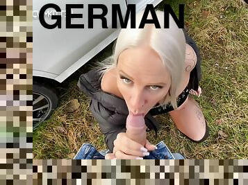 im-freien, deutsch, gesichtspunkt, gesichts, blondine, tattoo