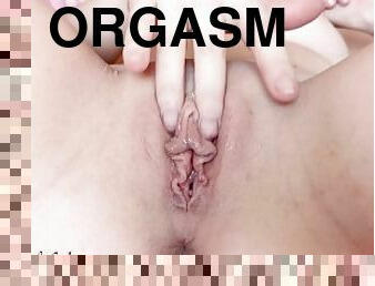 klitoris, masturbacija, orgazam, pička-pussy, prstima, sami, mokri