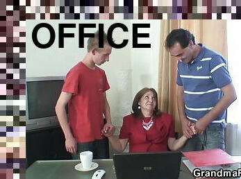 Meeting In The Office Ends Up Threesome Fuck