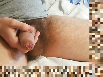 Male Solo Handjob On Bed