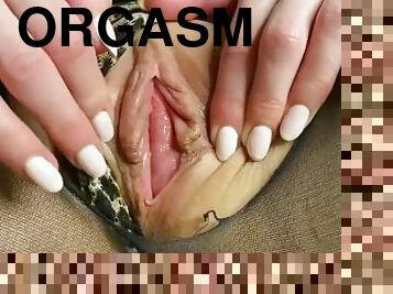 clitoris, orgasmi, sukkahousut, pillu-pussy, musta, pikkuhousut, tiukka, märkä, kiusaaminen