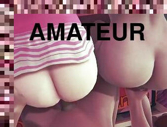 amateur, anal, doigtage, trio, dure