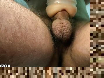 kæmpestor, onani, orgasme, legetøj, creampie, sperm, knepning-fucking, solo