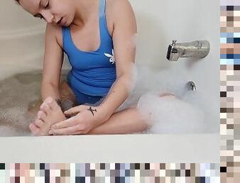 bañando, peluda, coño-pussy, amateur, babes, adolescente, masaje, pies, fetichista, a-solas