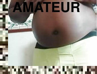 amateur, ébène, fétiche, solo, petits-seins