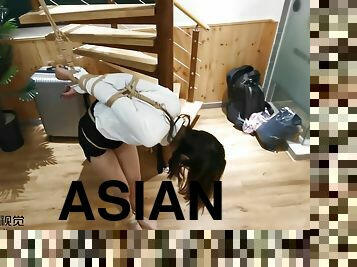 asiatique, gros-nichons, collants, enseignant, japonais, bdsm, bas, fétiche, bondage, brunette