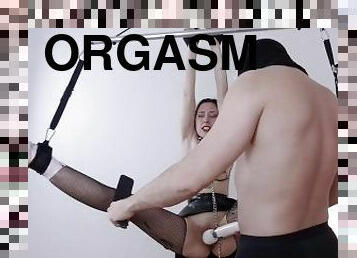 orgasm, amatör, hardcore, bdsm, slav, bunden, fetisch, latex, smärta, bondage