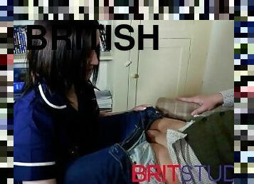 British Nurse Visits A Patient At Home For A Sperm Sample