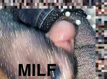 amateur, babes, milf, maman, allemand, couple, pieds, point-de-vue, ejaculation, mère