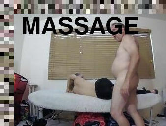 Massage Leads to Spandex Fucking and Accidental Creampie