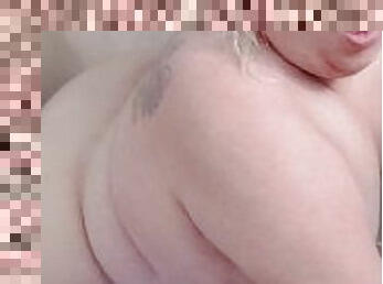 grosse, masturbation, amateur, jouet, belle-femme-ronde, gode, solo