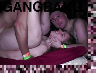 Gangbang Party With The 19yo Fraya Adult In An Adult Movie Theater In Germany