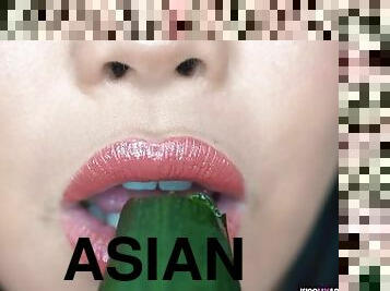 asiatique, amateur, point-de-vue, fétiche, solo, domination, juteuse, légume