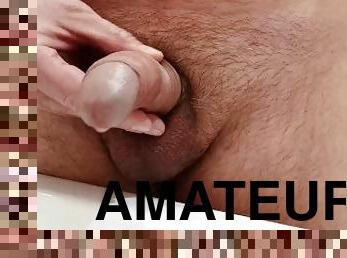 bad, masturbation, amatör, hemmagjord, juckande, kuk