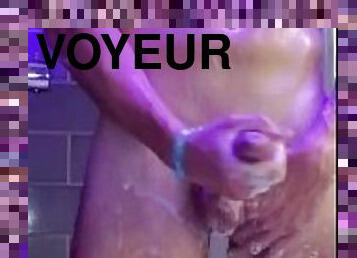 bad, masturbation, amatör, cumshot, gay, kamera, voyeur, juckande, dusch, muskulös