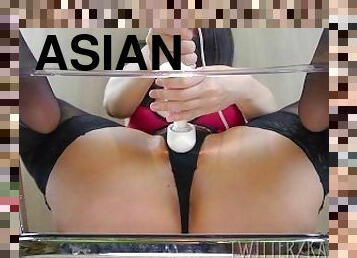 asiatisk, masturbation, amatör, brudar, leksak, japansk, bbw, knull, dildo