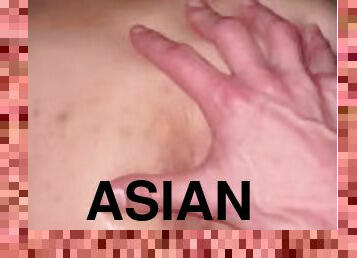 asiatisk, otrogen, fet, mamma-och-pojke, gammal, fitta-pussy, mogen, gamling, milf, hemmagjord