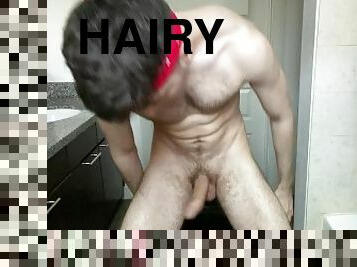 poilue, masturbation, gay, secousses, collège, ejaculation, douche, solo, musclé, blanc